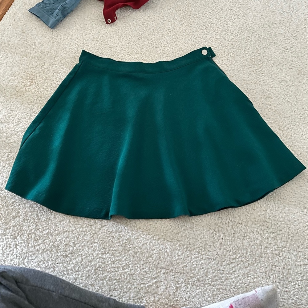 Dark Green Circle Skirt